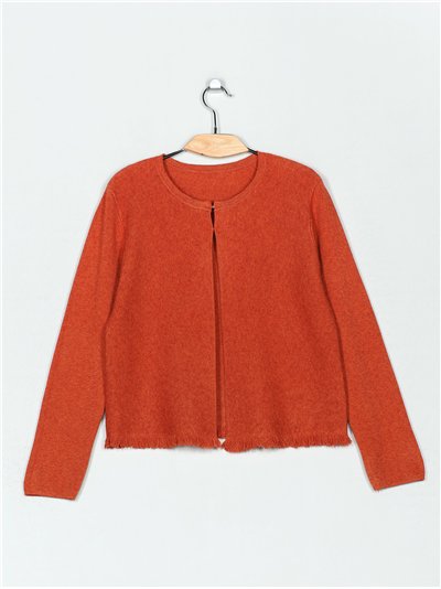 Chaqueta punto soft desflecada