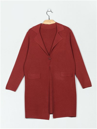 Cárdigan largo punto cálido