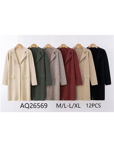 Cárdigan largo punto cálido 2