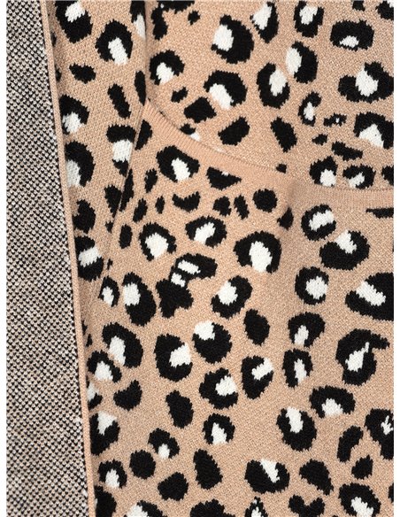 Capa maxi leopardo bolsillos