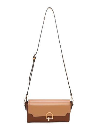 Bolso bandolera solapa detalle metálico