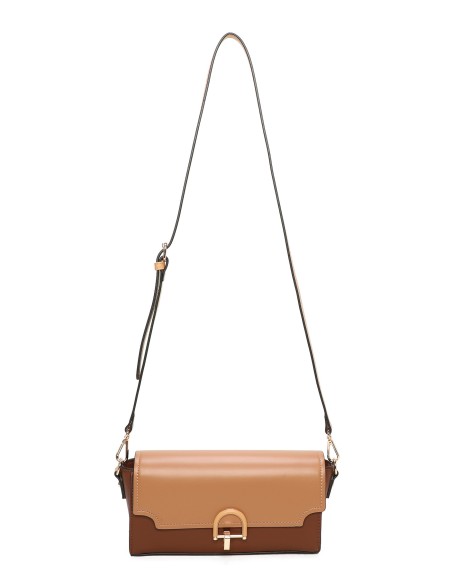 Bolso bandolera solapa detalle metálico