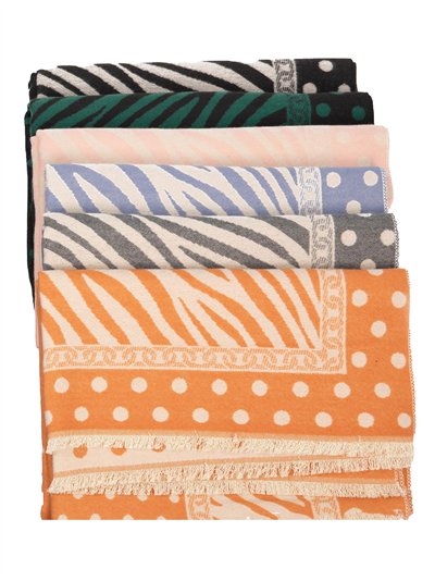 Bufanda lunares cebra print desflecada