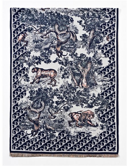 Bufanda estampada desflecada