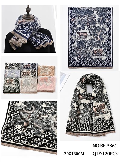 Bufanda estampada desflecada 2