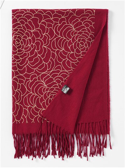 Bufanda floral metalizada
