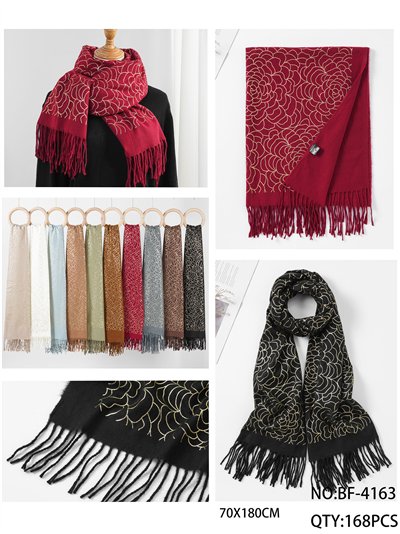 Bufanda floral metalizada 2