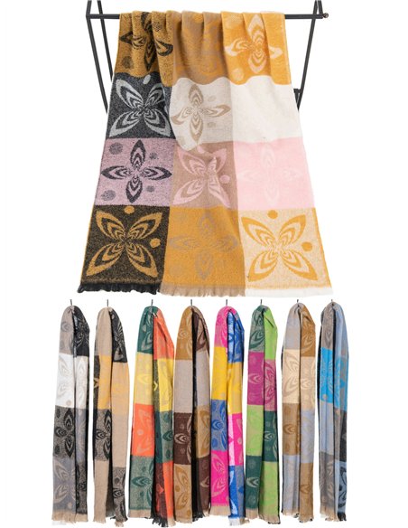 Bufanda estampada desflecada