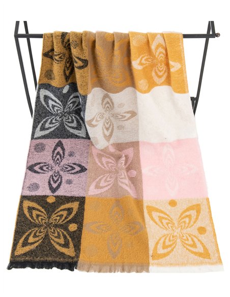 Bufanda estampada desflecada