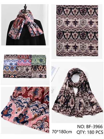 Bufanda estampada desflecada 2