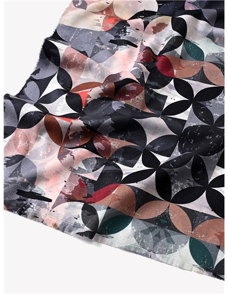 Bufanda mosaicos desflecada