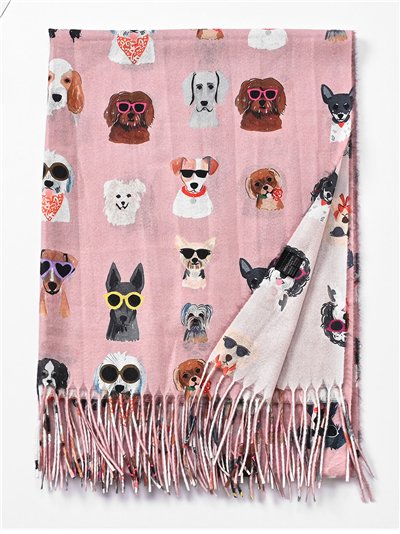 Bufanda perritos flecos