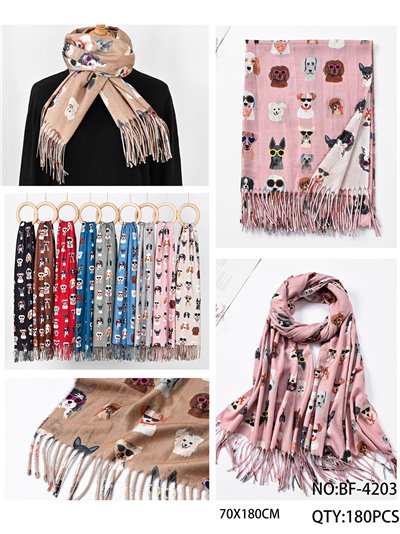 Bufanda perritos flecos 2