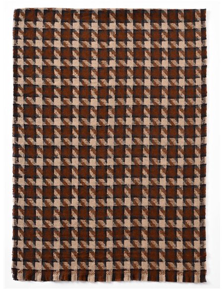 Bufanda pata de gallo desflecada