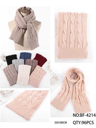 Bufanda punto tacto cachemira trenzas 2