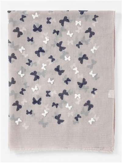 Fular mariposas desflecado