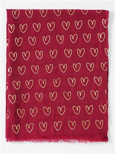 Fular corazones metalizados