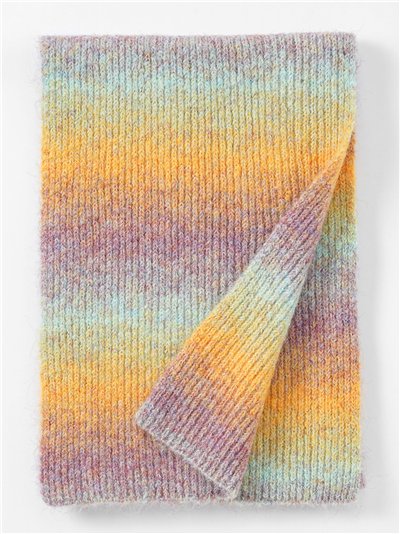 Bufanda efecto degradado punto tacto cachemira