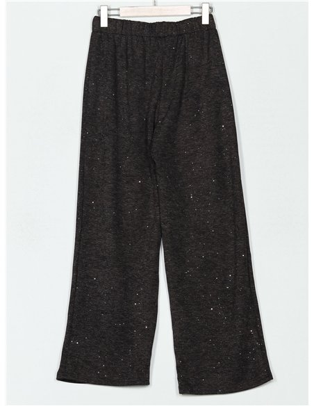 Pantalón recto punto glitter