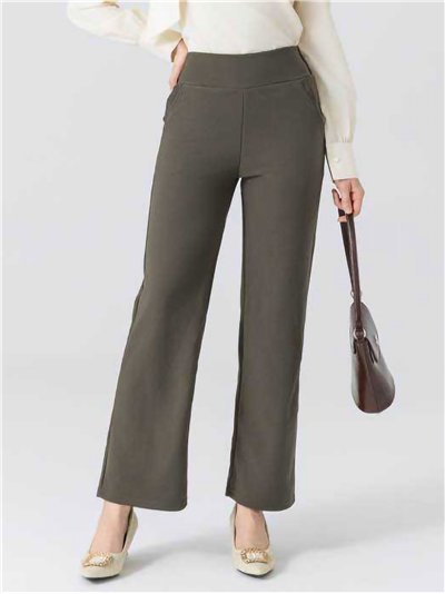 Pantalón recto elástico