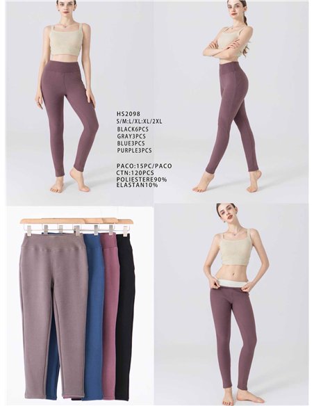 Leggings afelpado push up