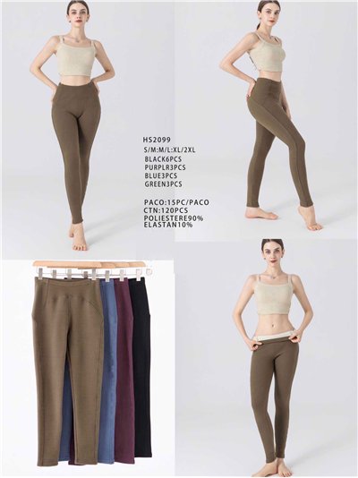 Leggings afelpado efecto vientre plano 2