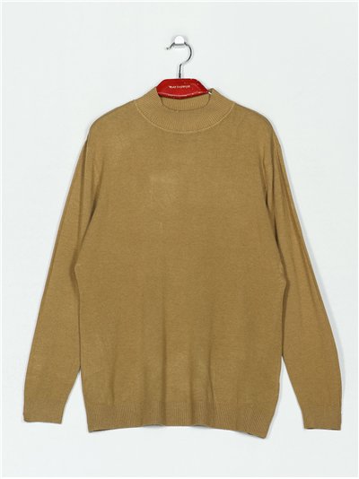 Jersey básico amplio cuello redondo