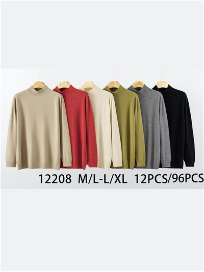 Jersey básico amplio cuello redondo 2