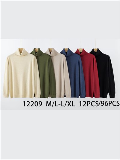 Jersey básico amplio cuello vuelto 2