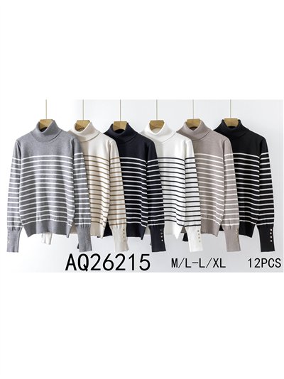 Jersey rayas manga botones cuello vuelto 2