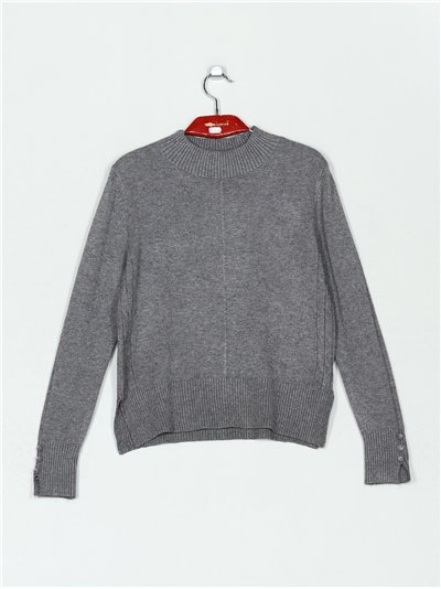 Jersey detalle trenzas cuello perkins