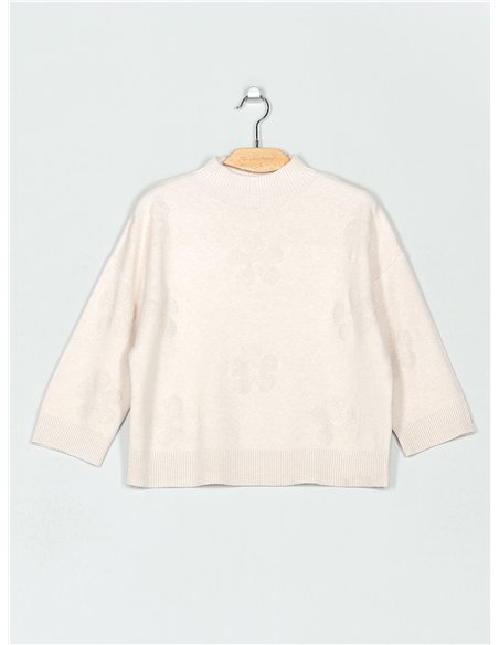 Jersey soft flores relieves cuello perkins