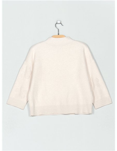 Jersey soft flores relieves cuello perkins