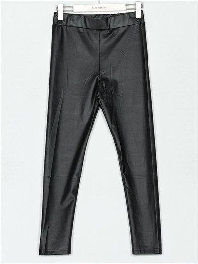 Leggings efecto piel afelpado