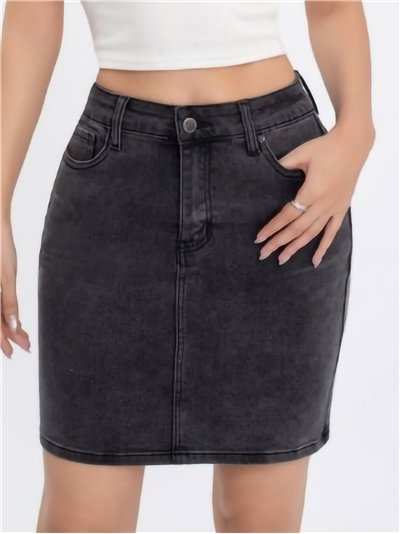 Falda mini denim push up