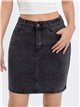 Falda mini denim push up