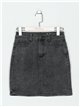 Falda mini denim push up