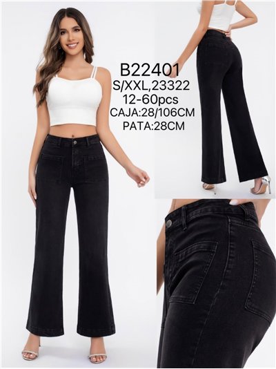 Jeans wide leg bolsillo 2