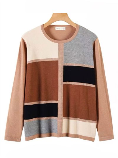 Jersey contraste strass talla grande