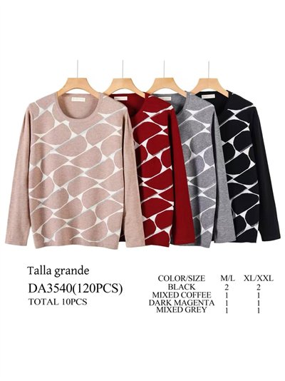 Jersey estampado strass talla grande 2