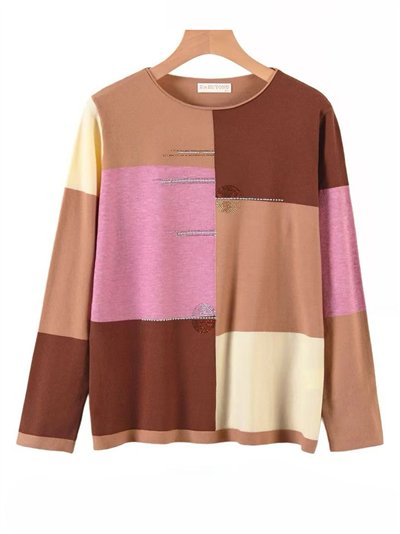 Jersey contraste strass talla grande