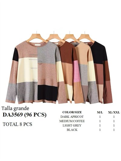 Jersey contraste strass talla grande 2