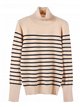Jersey rayas manga botones cuello vuelto