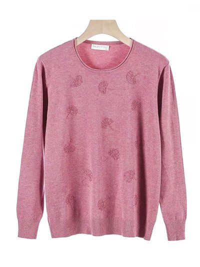 Jersey florecitas bordadas relieve talla grande