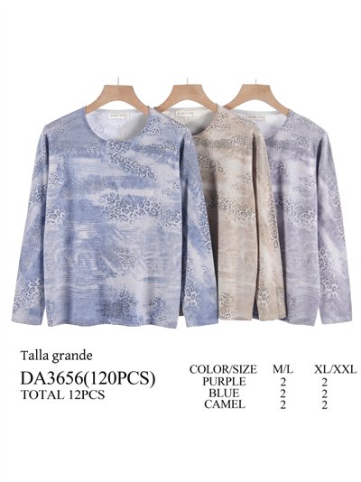 Jersey animal print metalizado talla grande 2