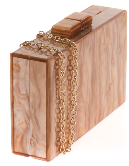 Clutch da festa madreperla blu notte - AD-23020 ORO