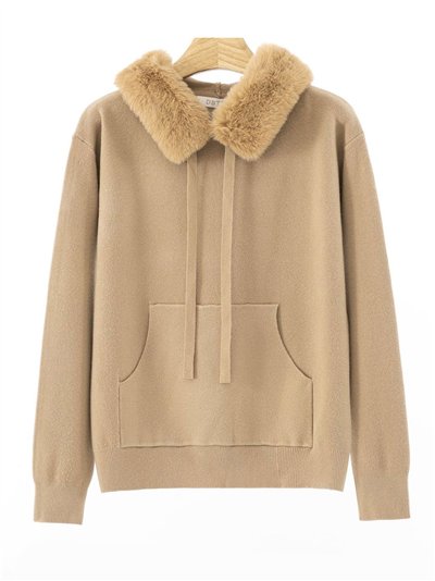 Sudadera punto capucha pelo