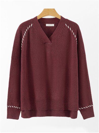 Jersey amplia detalle pespuntes