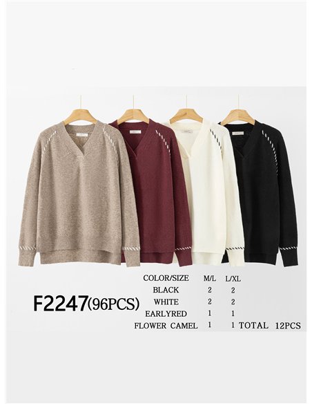 Jersey amplia detalle pespuntes