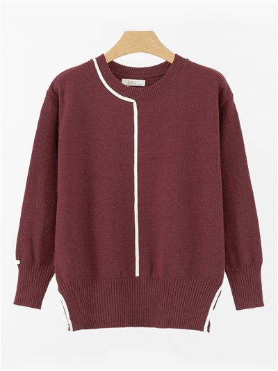 Jersey pespuntes aberturas